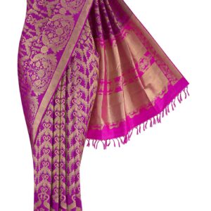Scarlet Macaws Lilac Satin Organza Saree